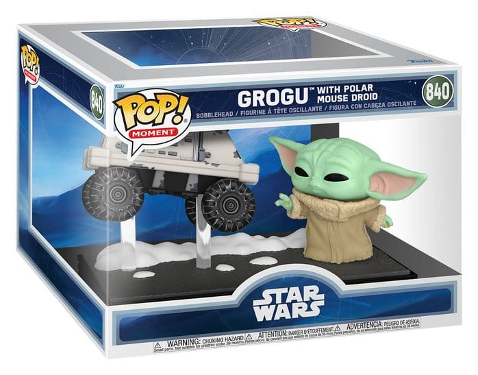 Star Wars: The Mandalorian and Grogu POP! Moment Vinyl Figures Grogu with Polar Mouse Droid 9 cm DS Modellismo Star Wars: Mandalorian Grogu POP! Moment