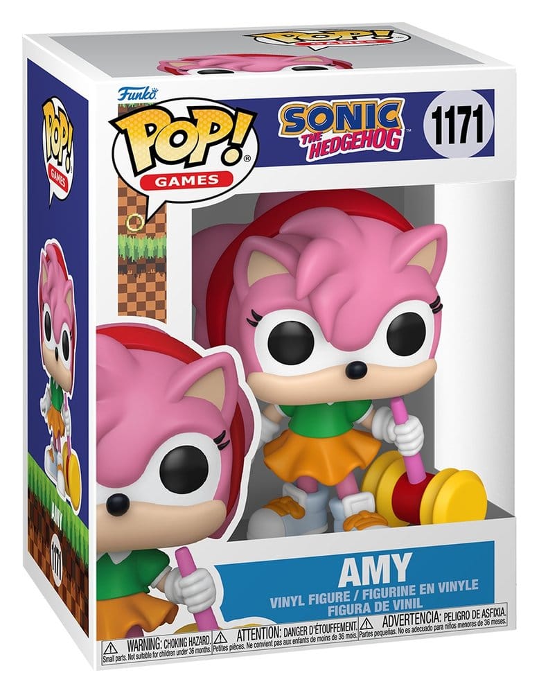 Sonic - The Hedgehog POP! Games Vinyl Figures Amy Rose with Piko Hammer with Chase 9 cm Assortment (6) DS Modellismo Sonic Hedgehog POP! Games Amy Rose with Piko