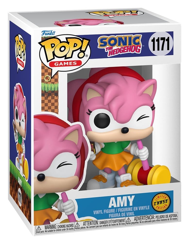 Sonic - The Hedgehog POP! Games Vinyl Figures Amy Rose with Piko Hammer with Chase 9 cm Assortment (6) DS Modellismo Sonic Hedgehog POP! Games Amy Rose with Piko