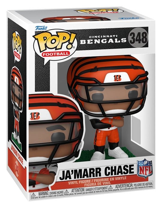 NFL POP! Vinyl Figure : Bengals- Ja'Marr Chase (clear visor) 9 cm DS Modellismo Nfl POP! : Bengals- Ja'Marr Chase