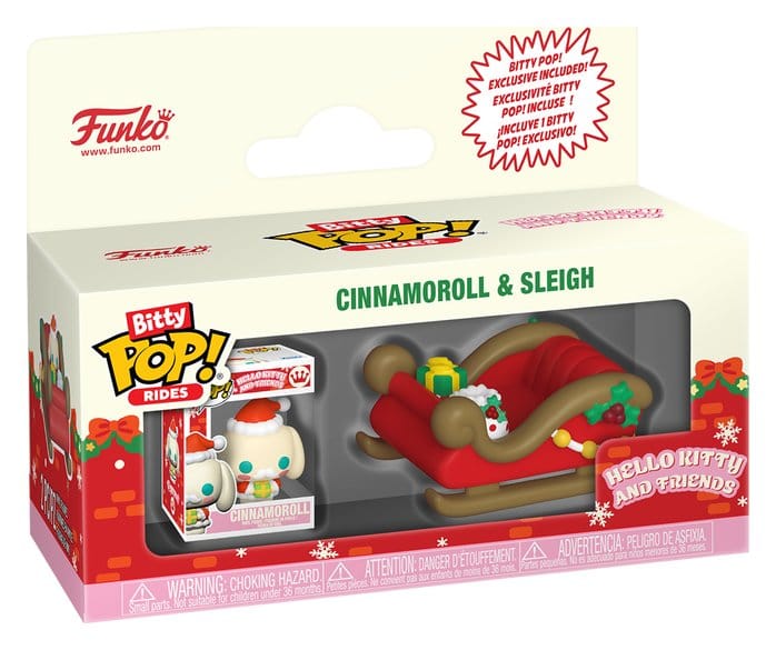 Hello Kitty Bitty POP! Rides Vinyl Figure Holiday- Sleigh with CMRL 2 cm DS Modellismo Hello Kitty Bitty POP! Rides Holiday- Sleigh