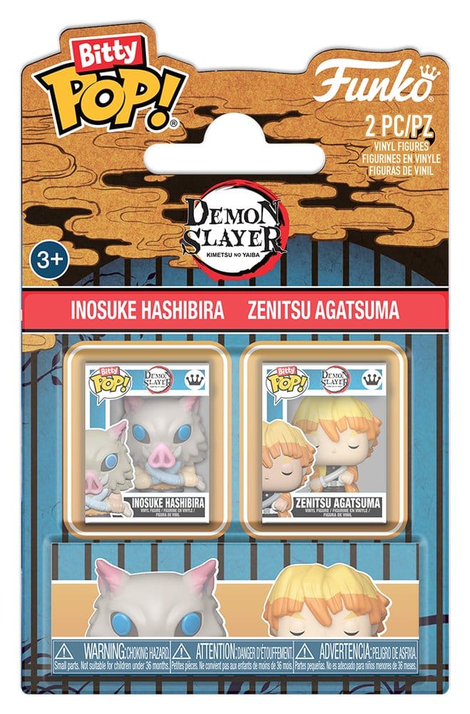 Demon Slayer: Kimetsu no Yaiba Bitty POP! Vinyl Figures 2-Pack Inosuke & Zenitsu 2 cm DS Modellismo Demon Slayer: Kimetsu no Yaiba Bitty POP!