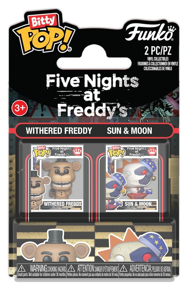 Five Nights at Freddy's Bitty POP! Vinyl Figure 2-Pack Withered Freddy & Sun & Moon 2 cm DS Modellismo Five Nights at Freddy's Bitty POP! Withered
