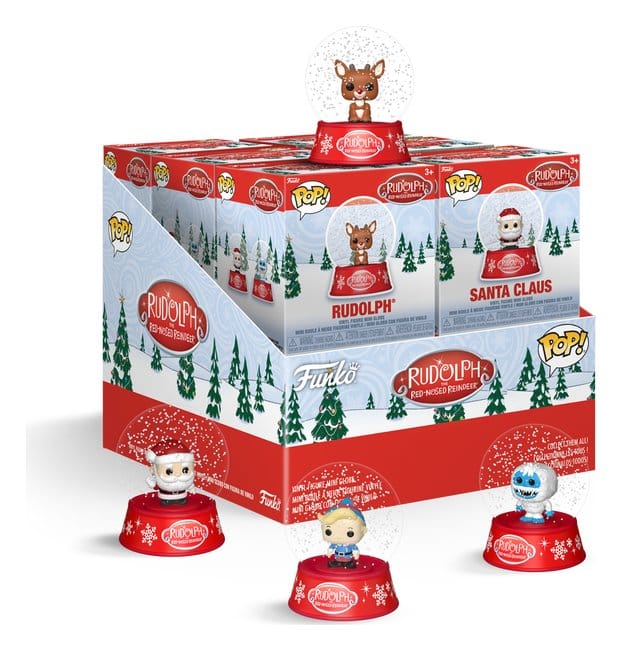 Palla di neve Rudolph the Red-Nosed Reindeer Mystery Minis 12 pc 5 cm Blind Box Display (12) DS Modellismo Palla di neve Rudolph Red-Nosed Reindeer