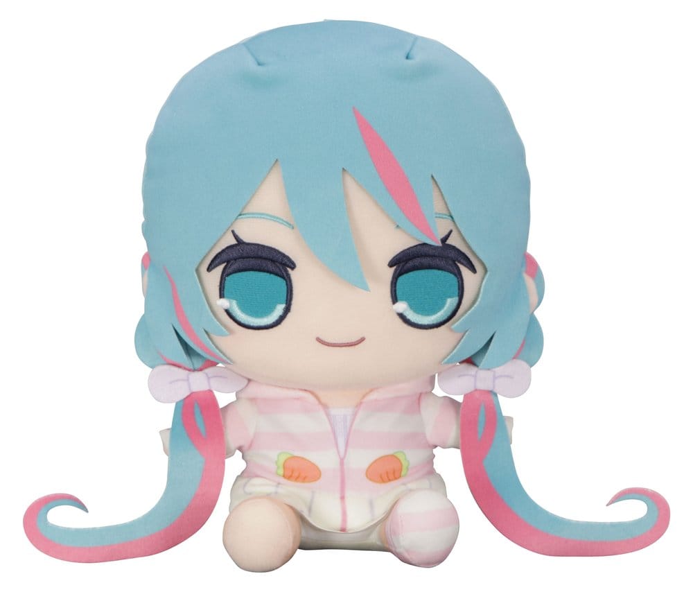 Peluche Hatsune Miku Kyurumaru Big Rabbit Ear Hood Pajama 28 cm DS Modellismo Peluche Hatsune Miku Kyurumaru Big Rabbit