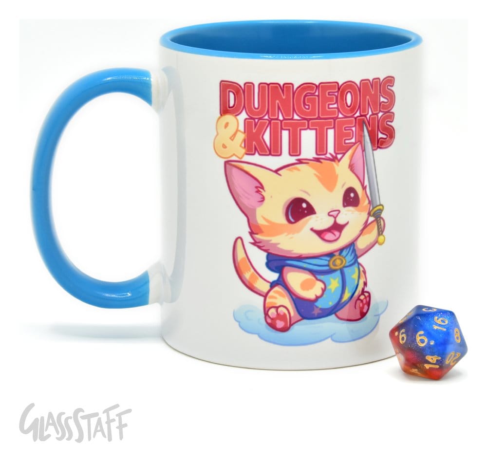Confezione regalo Glassstaff Mug & Dice D20 Dungeons & Kittens DS Modellismo Confezione regalo Glassstaff Mug & Dice D20