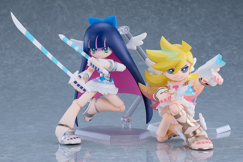 New Panty & Stocking with Garterbelt Figma Action Figures 2-Pack Panty & Stocking: Angel ver. 12 cm DS Modellismo Panty & Stocking with Garterbelt Figma