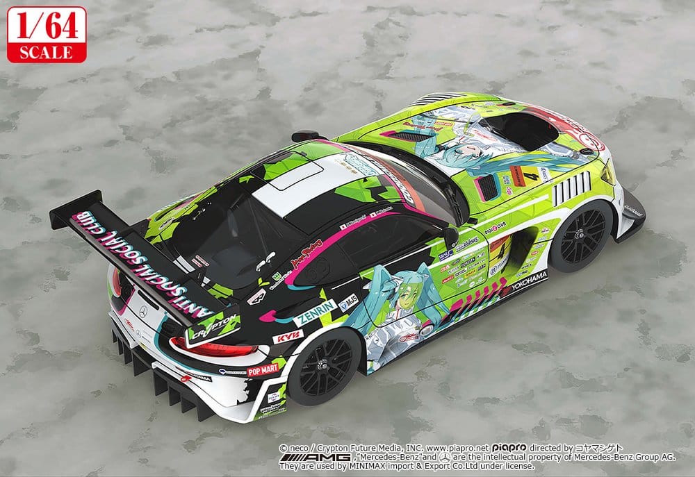 Hatsune Miku GT Project Vehicle 1/64 Hatsune Miku AMG 2022 Season Opening Ver. 7 cm DS Modellismo Hatsune Miku GT Project Vehicle scala 1/64