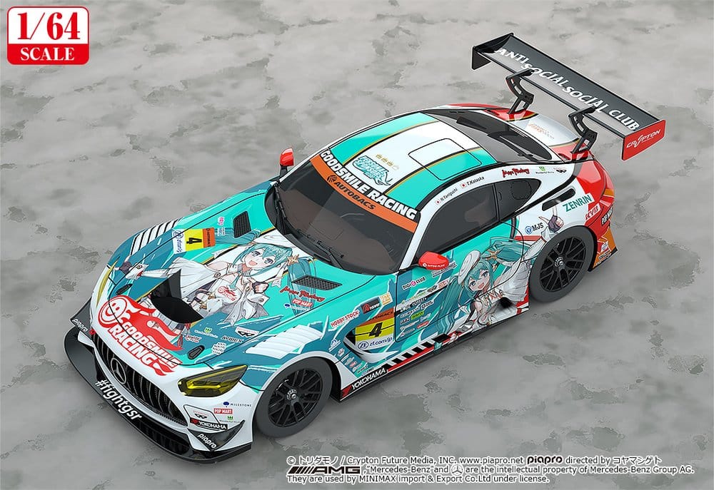 Hatsune Miku GT Project Vehicle 1/64 AMG 2023 Season Opening Ver. 7 cm DS Modellismo Hatsune Miku GT Project Vehicle scala 1/64