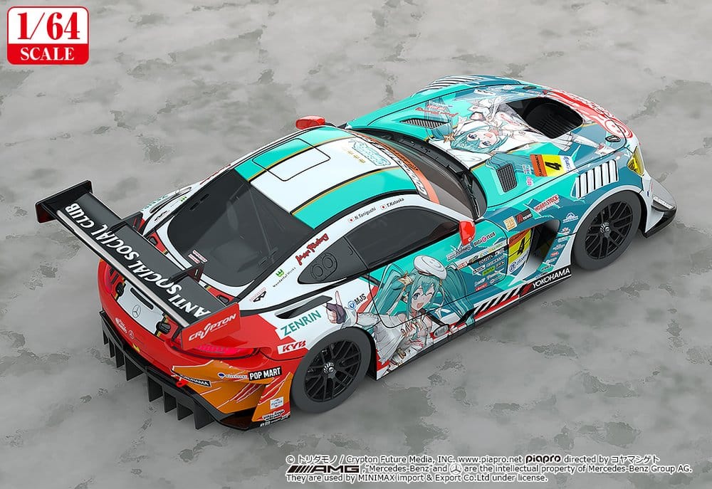 Hatsune Miku GT Project Vehicle 1/64 AMG 2023 Season Opening Ver. 7 cm DS Modellismo Hatsune Miku GT Project Vehicle scala 1/64