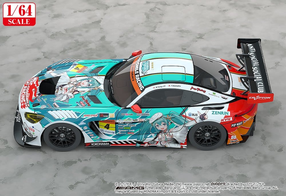 Hatsune Miku GT Project Vehicle 1/64 AMG 2023 Season Opening Ver. 7 cm DS Modellismo Hatsune Miku GT Project Vehicle scala 1/64