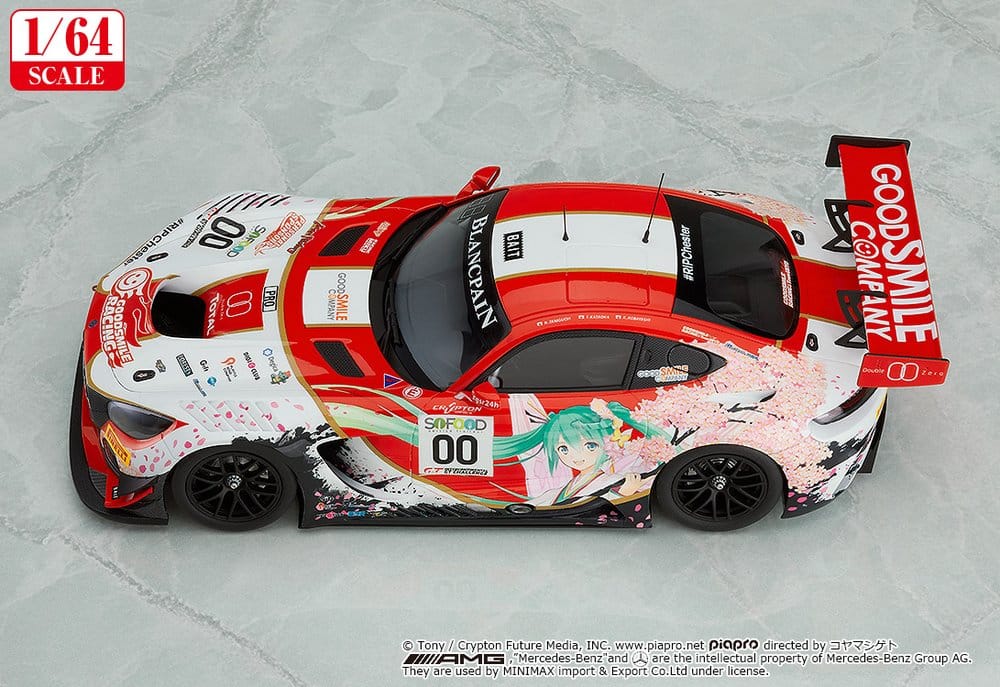 Hatsune Miku GT Project Vehicle 1/64 AMG 2017 SPA24H Ver. 7 cm DS Modellismo Hatsune Miku GT Project Vehicle scala 1/64