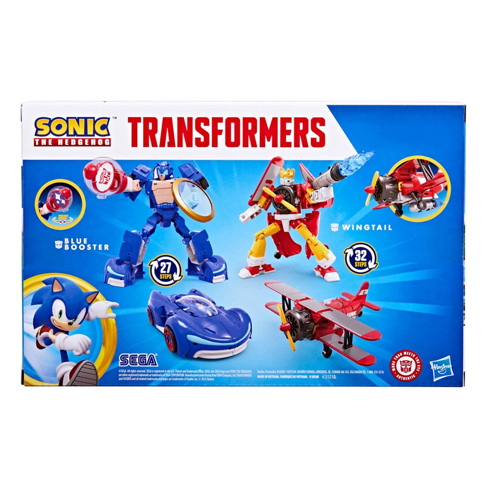 Sonic the Hedgehog x Transformers Action Figure Wingtail & Blue Booster 13 cm DS Modellismo Sonic Hedgehog x Transformers Action