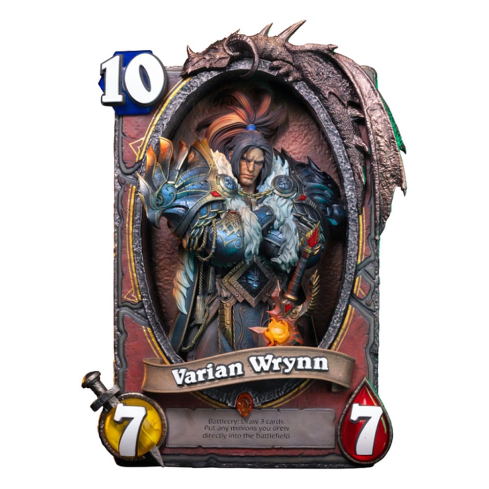 Statua Hearthstone 3D Art Frame Varian Wrynn 31 cm DS Modellismo Statua Hearthstone 3D Art Frame Varian Wrynn