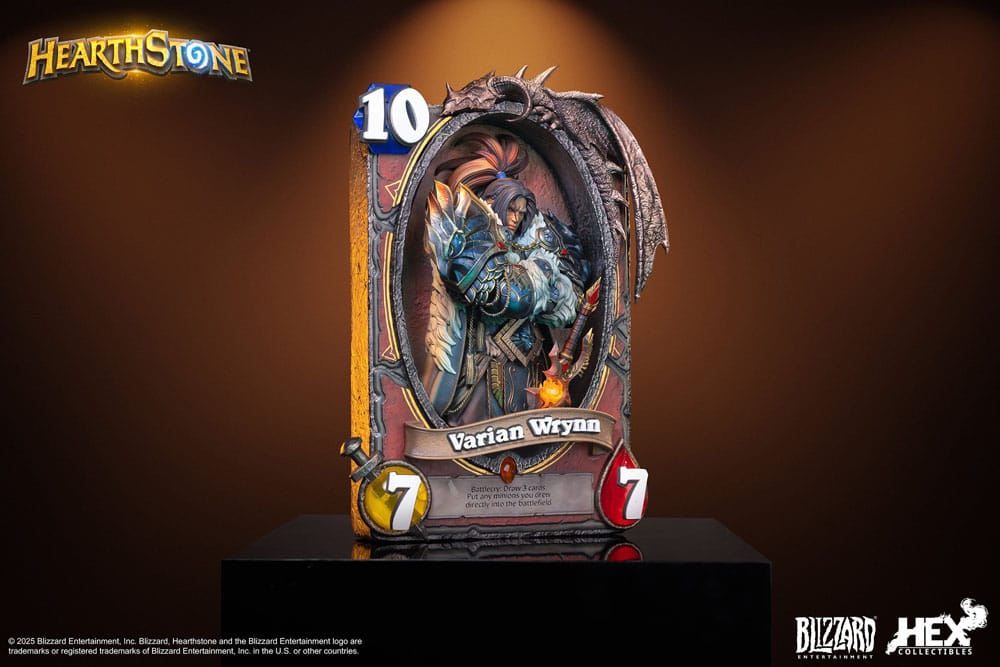 Statua Hearthstone 3D Art Frame Varian Wrynn 31 cm DS Modellismo Statua Hearthstone 3D Art Frame Varian Wrynn