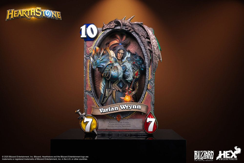 Statua Hearthstone 3D Art Frame Varian Wrynn 31 cm DS Modellismo Statua Hearthstone 3D Art Frame Varian Wrynn