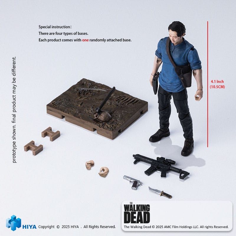 The Walking Dead Exquisite Mini Series Actionfigur 1/18 Glenn 11 cm DS Modellismo Walking Dead Exquisite Mini scala 1/18