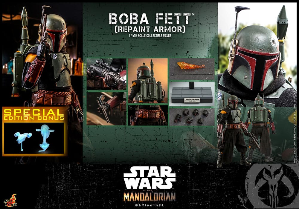 Star Wars: The Mandalorian Action Figure 1/6 Boba Fett Repaint Armor edizione speciale 30 cm DS Modellismo Star Wars: Mandalorian Action scala 1/6
