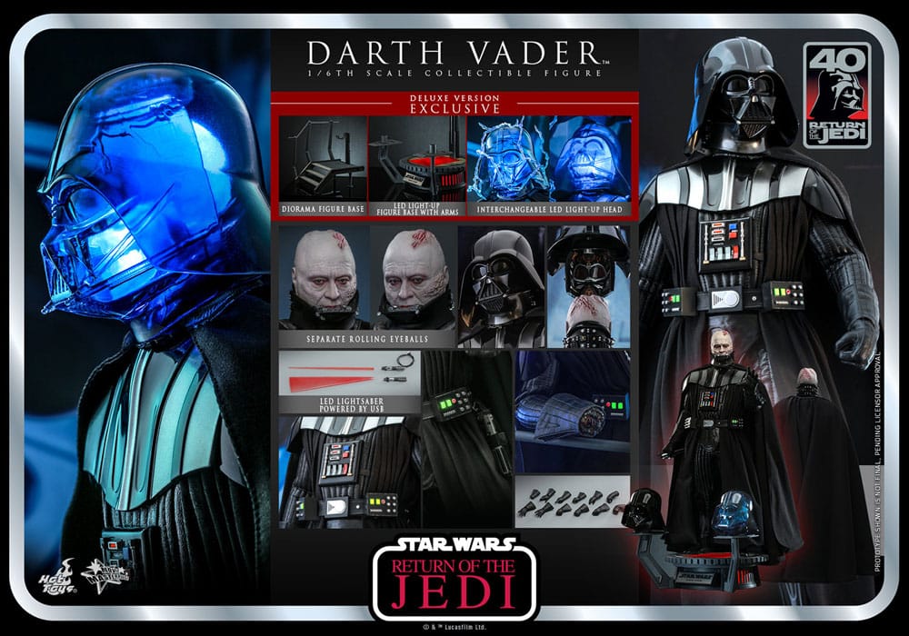 Star Wars: Episode VI 40th Anniversary Action Figure 1/6 Darth Vader Deluxe Version 35 cm - Damaged packaging DS Modellismo Star Wars: Episode VI 40th scala 1/6