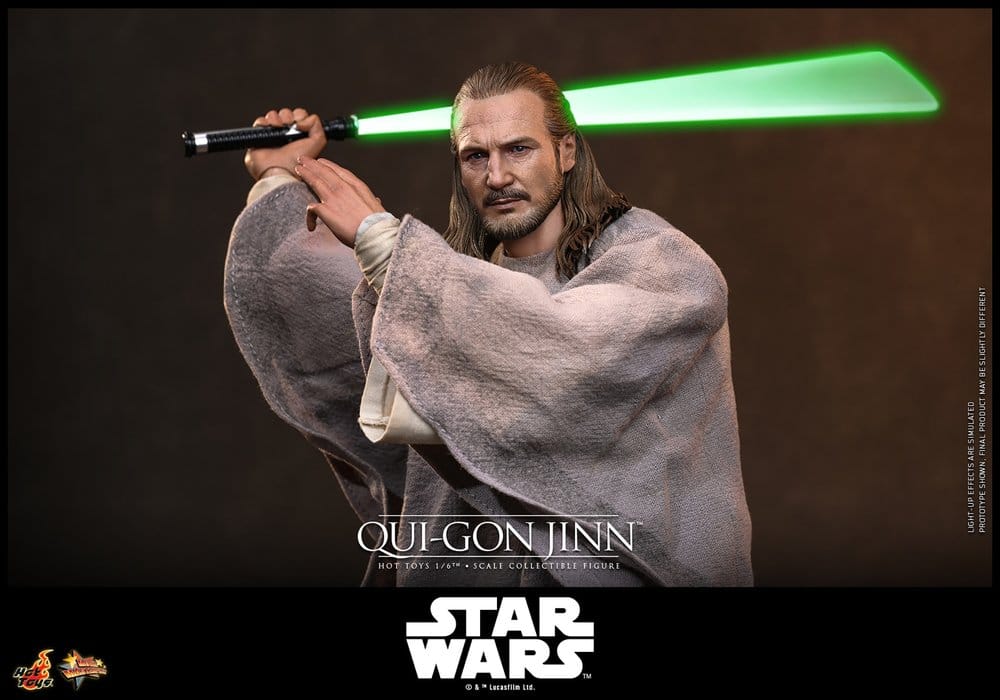 Star Wars: The Phantom Menace Movie Masterpiece Action Figure 1/6 Qui-Gon Jinn (Artisan Edition) Hot Toys Exclusive 32 cm DS Modellismo Star Wars: Phantom Menace Movie scala 1/6