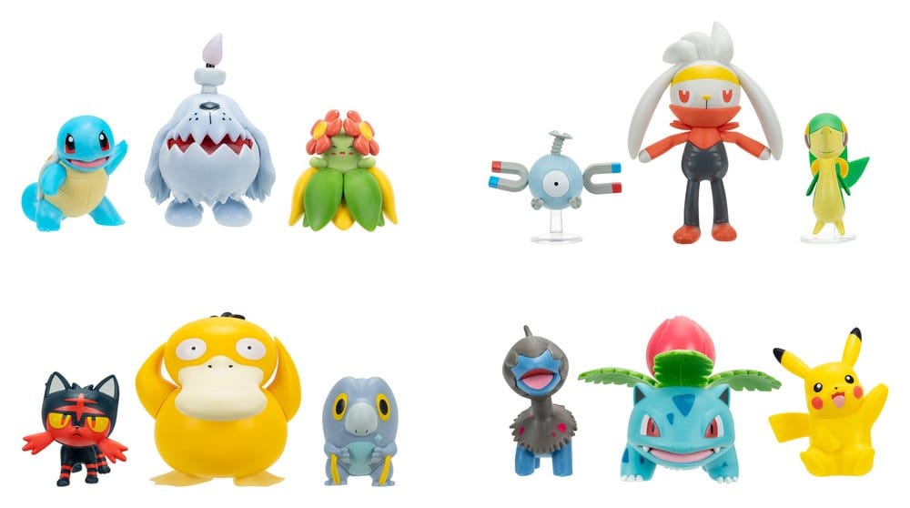 Pokémon Battle Figure Action Figures 3-Pack ver. 29 Assortment (4) DS Modellismo Pokémon Battle Action 29 Assortment (4)