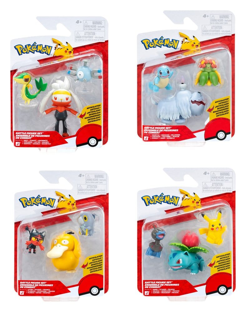 Pokémon Battle Figure Action Figures 3-Pack ver. 29 Assortment (4) DS Modellismo Pokémon Battle Action 29 Assortment (4)