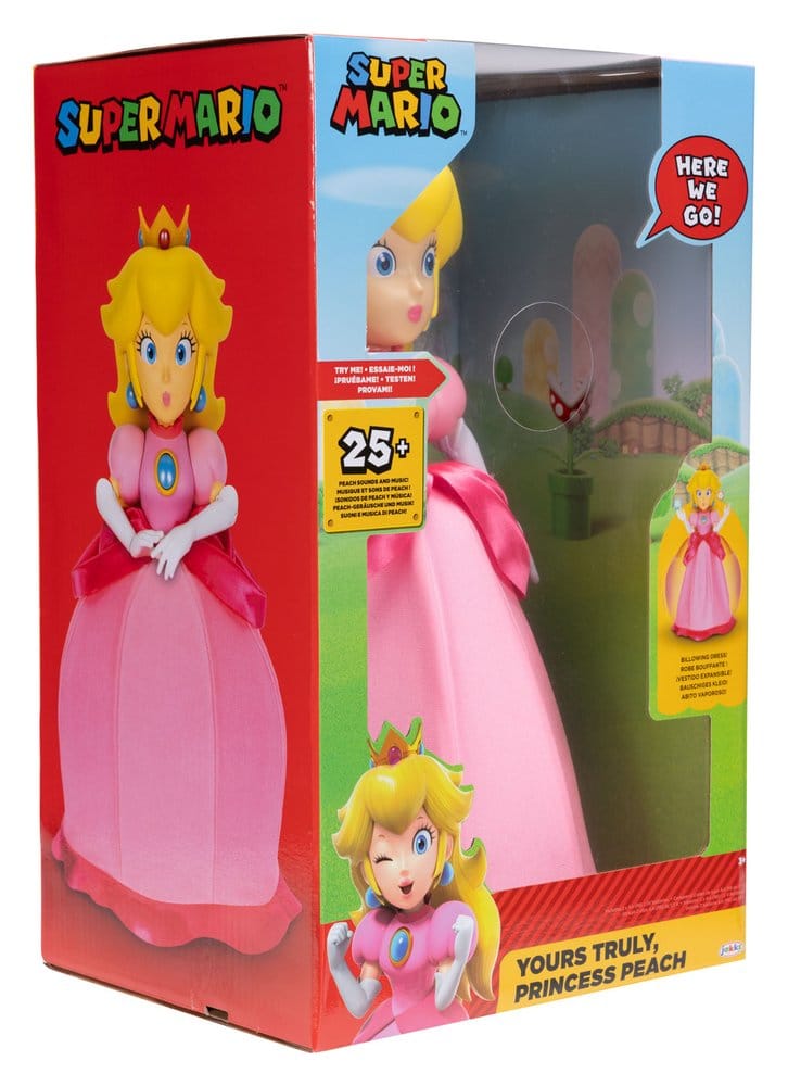 Super Mario Talking Action Figure Yours Truly Princess Peach 36 cm DS Modellismo Super Mario Talking Action Yours Truly