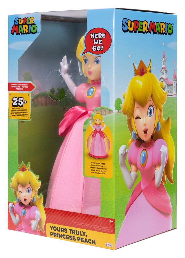 Super Mario Talking Action Figure Yours Truly Princess Peach 36 cm DS Modellismo Super Mario Talking Action Yours Truly