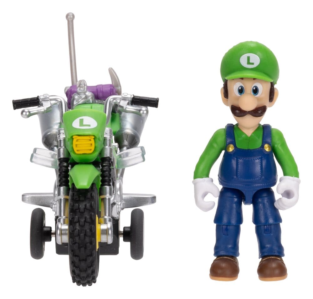 The Super Mario Galaxy Movie Action Figure with Pull Back Motorcycle Luigi 6 cm DS Modellismo Super Mario Galaxy Movie Action with Pull