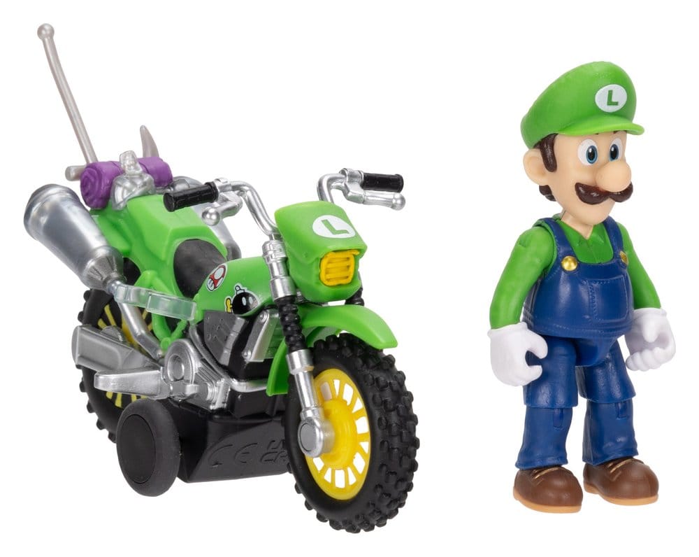The Super Mario Galaxy Movie Action Figure with Pull Back Motorcycle Luigi 6 cm DS Modellismo Super Mario Galaxy Movie Action with Pull
