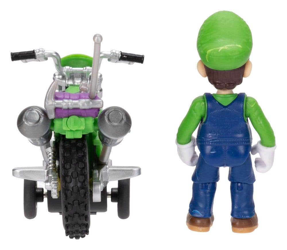 The Super Mario Galaxy Movie Action Figure with Pull Back Motorcycle Luigi 6 cm DS Modellismo Super Mario Galaxy Movie Action with Pull