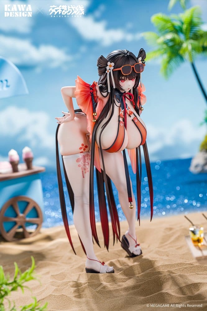 Daiblos Core PVC Figure 1/6 Maree Rouge Rakubai no Utage 25 cm DS Modellismo Daiblos Core PVC Figure Maree scala 1/6
