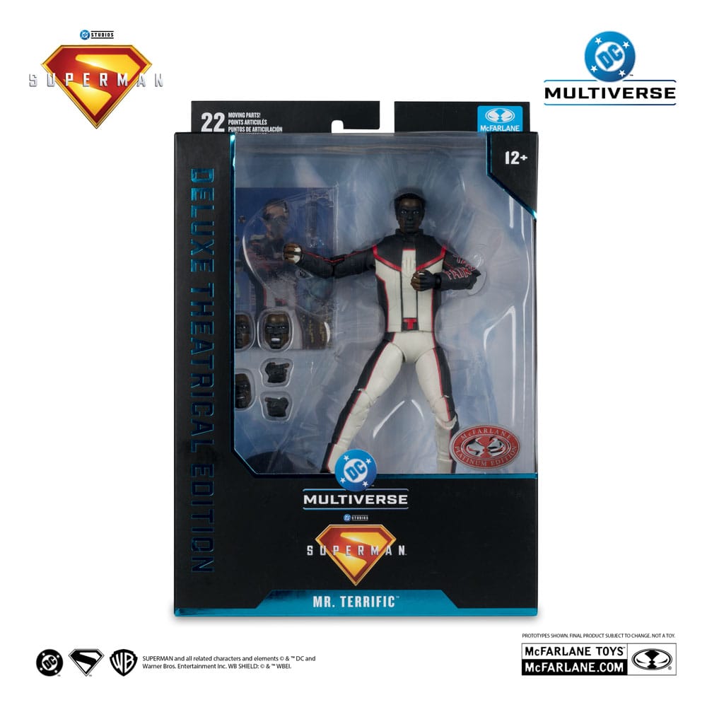 Superman (2025) DC Multiverse Deluxe Theatrical Edition Action Figure Mr. Terrific (Red Platinum Edition) 18 cm DS Modellismo Superman (2025) Dc Multiverse Deluxe