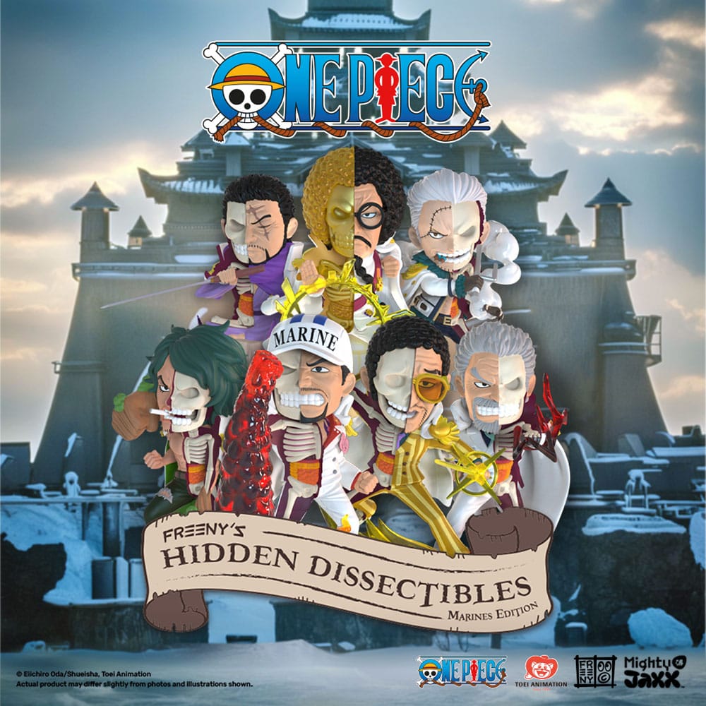 One Piece Freeny's Hidden Dissectables Marines Edition 4 inch Vinyl Figure Blind Box Display (6) DS Modellismo One Piece Freeny's Hidden Dissectables