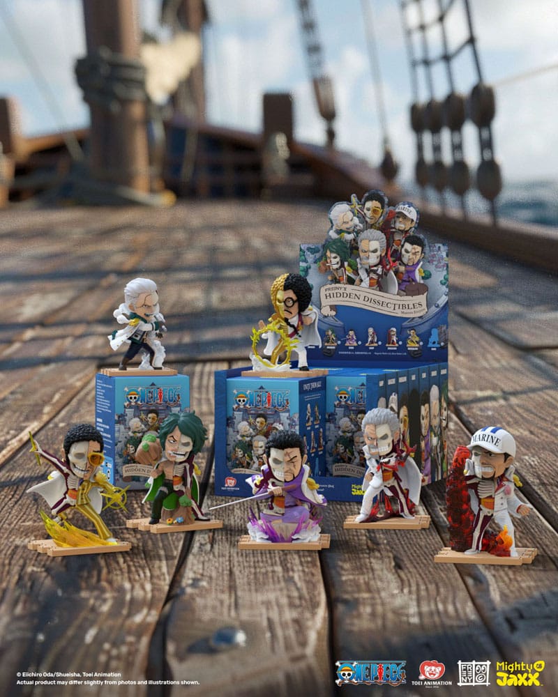 One Piece Freeny's Hidden Dissectables Marines Edition 4 inch Vinyl Figure Blind Box Display (6) DS Modellismo One Piece Freeny's Hidden Dissectables