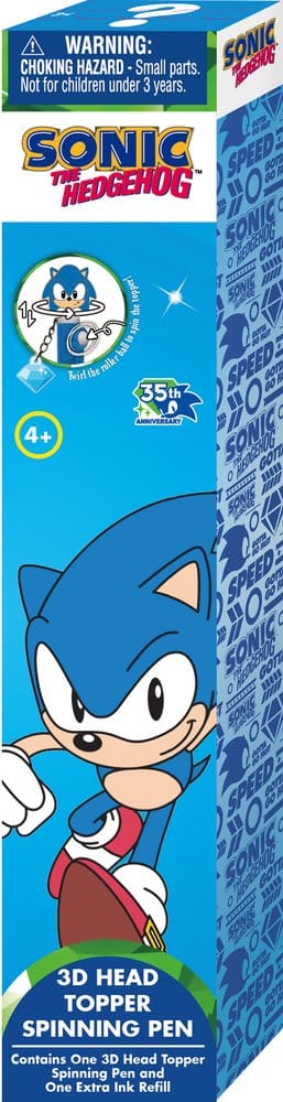 Penna Sonic 3D Head Topper Spinning Display (12) DS Modellismo Penna Sonic 3D Head Topper Spinning Display