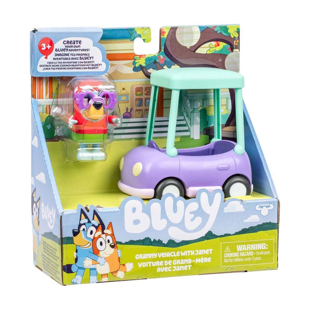 Bluey Mini Figure Playset Janet & Granny Car DS Modellismo Bluey Mini Playset Janet & Granny Car