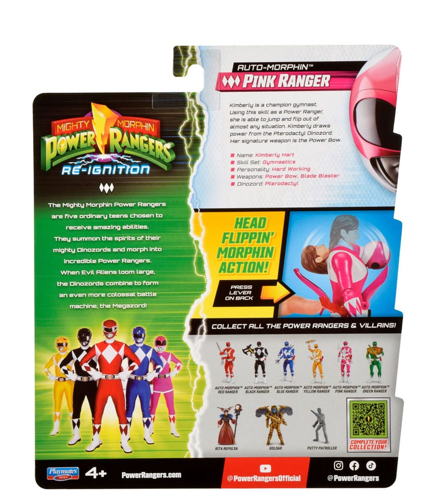 Mighty Morphin Power Rangers Action Figure Auto-Morphin Pink Ranger 12 cm DS Modellismo Mighty Morphin Power Rangers Action