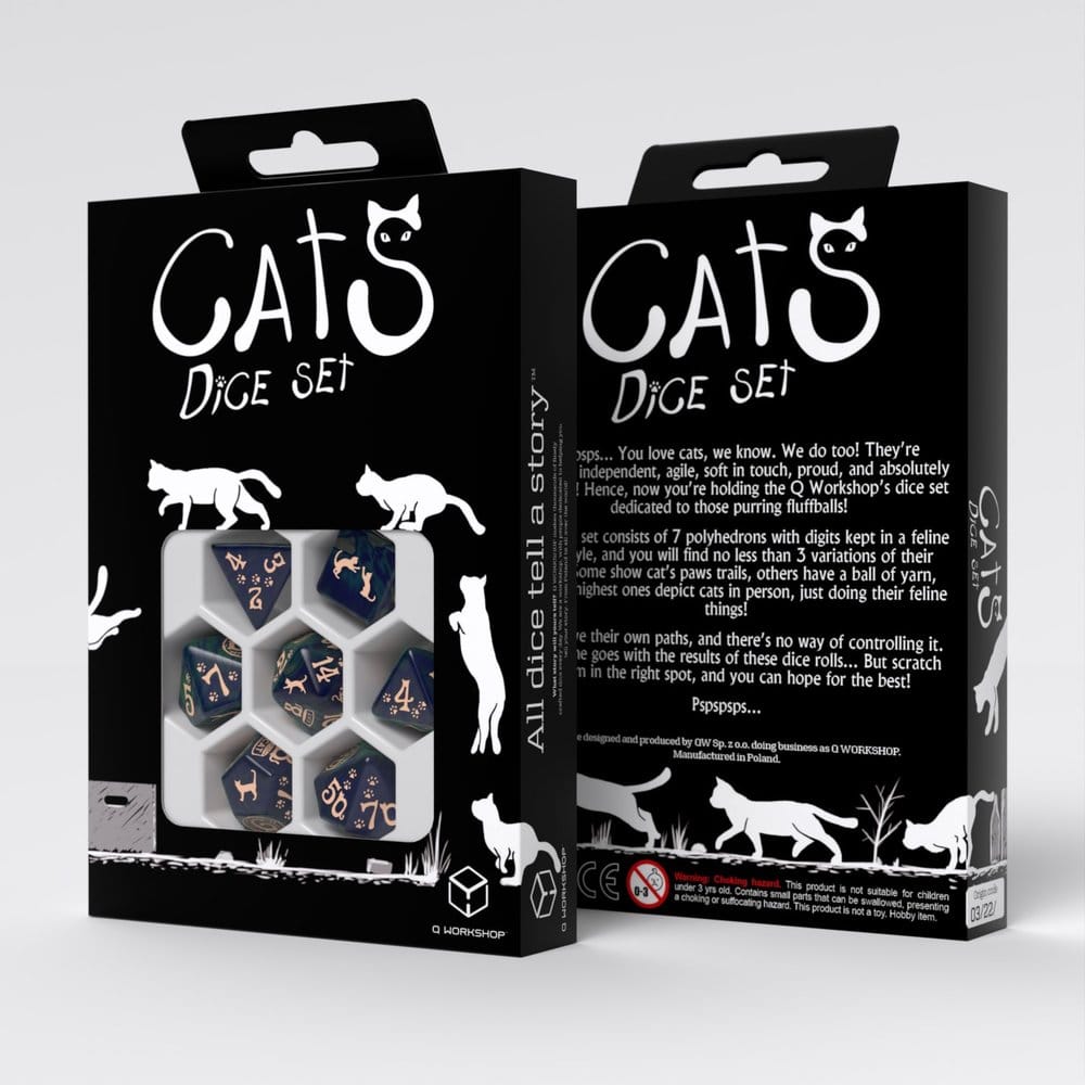 CATS Dice Set of 7 Mittens DS Modellismo Cats Dice 7 Mittens Q Workshop