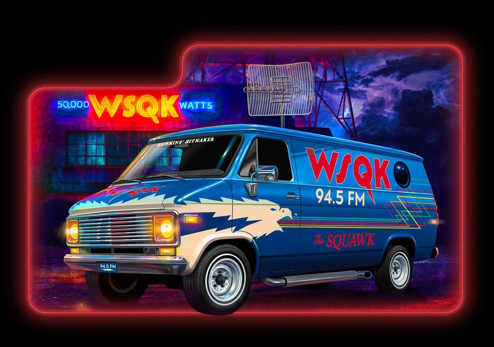 Stranger Things Model Kit 1/25 Squawk Van 21 cm DS Modellismo Stranger Things Model Kit Squawk scala 1/25