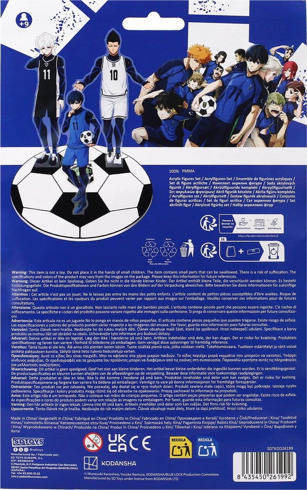 Blue Lock Acrylic Figures Set 15 cm DS Modellismo Blue Lock Acrylic SD Toys