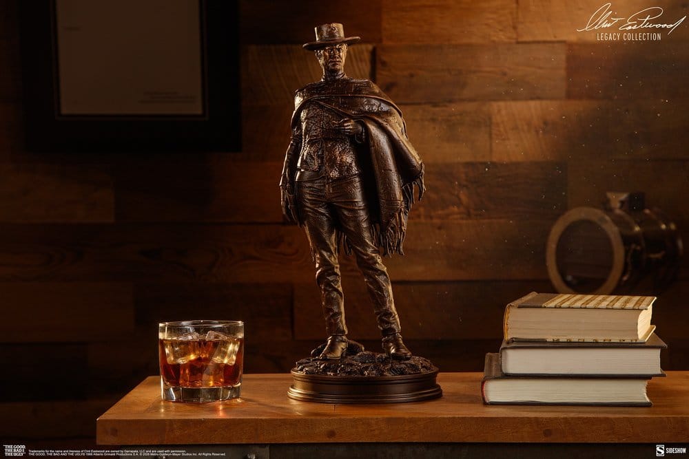 Statua The Good, The Bad and the Ugly The Man with No Name (Faux Bronze) 39 cm DS Modellismo Statua Good, Bad Ugly Man with No Name