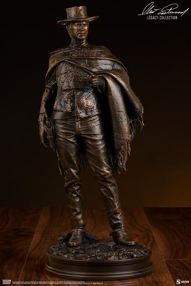 Statua The Good, The Bad and the Ugly The Man with No Name (Faux Bronze) 39 cm DS Modellismo Statua Good, Bad Ugly Man with No Name