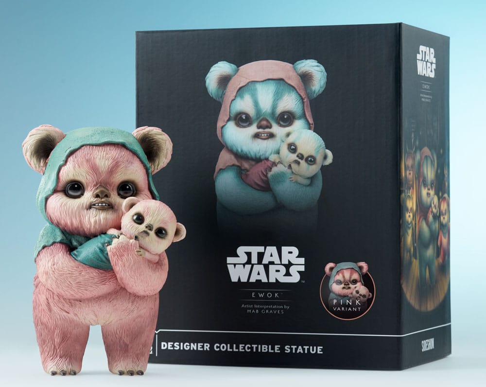 Statua Star Wars Designer Ewok by Mab Graves Pink Variant 18 cm DS Modellismo Statua Star Wars Designer Ewok by Mab Graves