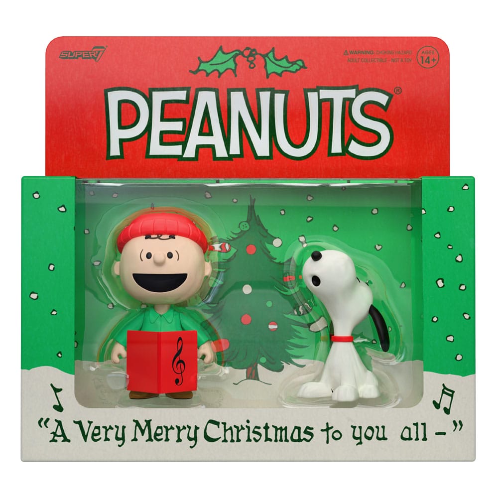 Peanuts ReAction Action Figures 2-Pack Brown and Snoopy (Caroling) 10 cm DS Modellismo Peanuts ReAction Action Brown Snoopy