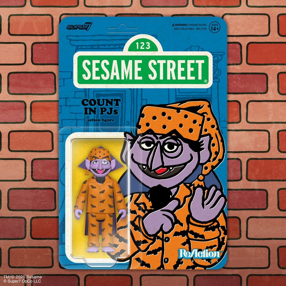 Sesame Street ReAction Action Figure Wave 06 Count Von Count (PJs) 10 cm DS Modellismo Sesame Street ReAction Action Wave 06 Count