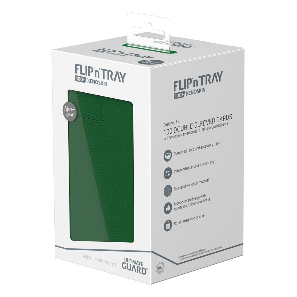 Ultimate Guard Flip'n'Tray 100+ Xenoskin - Green DS Modellismo Ultimate Guard Flip'n'Tray 100+ Xenoskin