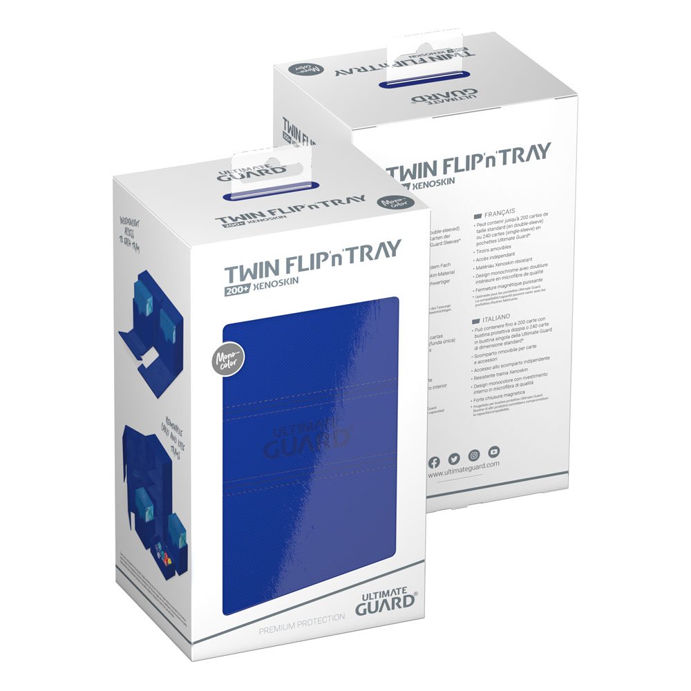 Ultimate Guard Twin Flip'n'Tray 200+ Xenoskin - Blue DS Modellismo Ultimate Guard Twin Flip'n'Tray 200+