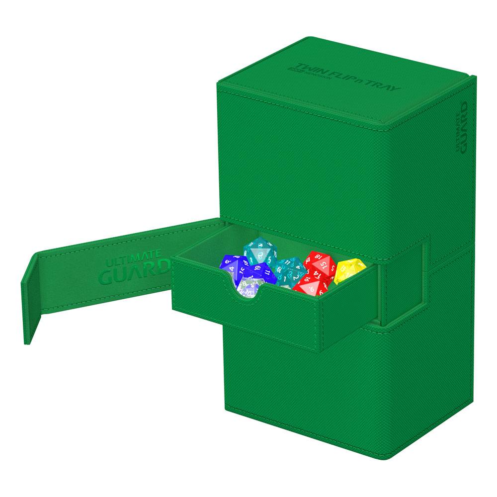 Ultimate Guard Twin Flip`n`Tray 200+ XenoSkin Monocolor Green - Damaged packaging DS Modellismo Ultimate Guard Twin Flip`n`Tray 200+