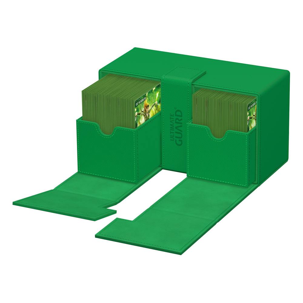 Ultimate Guard Twin Flip`n`Tray 200+ XenoSkin Monocolor Green - Damaged packaging DS Modellismo Ultimate Guard Twin Flip`n`Tray 200+